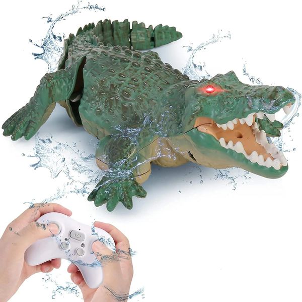 Animali ElettriciRC Animali 24G Raido RC Modello di Simulazione Motoscafo Impermeabile Batteria a Lunga Durata Barca Telecomandata Giochi d'Acqua per Bambini