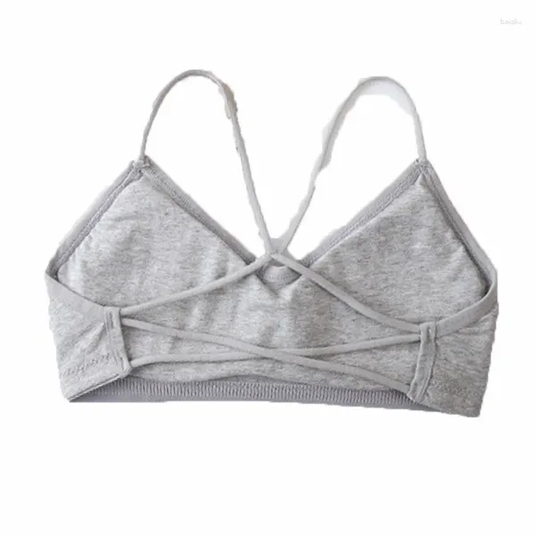 Yoga roupa esportiva mulher ginásio sutiã esportivo superior sem costura roupa interior feminina cinta cruzada fino algodão bonito colete traseiro bralette