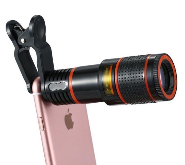 Telescópio óptico de telefone com zoom 8x, lente e clipe de câmera portátil para celular, para iphone, samsung, htc, huawei, lg, sony, etc3343999