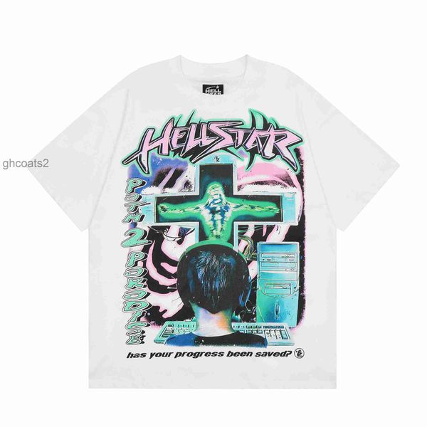 Moda Vintage Wash Hellstar Rapper T-shirt Uomo Donna Designer T-shirt Stilista Top Uomo Casual Oversize Streetwear Hip Hop Tees S-xl NVKY