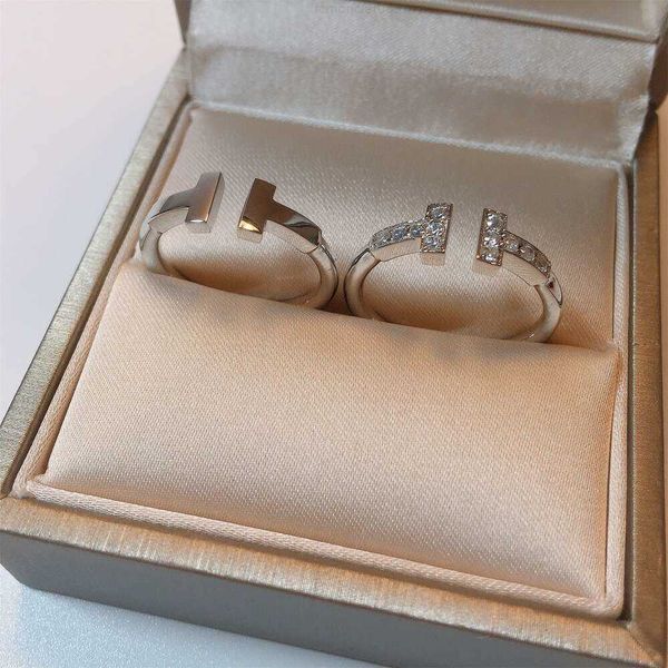 Кольца Ювелирные изделия из серебра S925, комплект с бриллиантами, двойное t-образное открывающееся кольцо, женский универсальный браслет на руку, та же фабрика прямой трансляции YEX2
