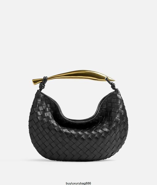 Botteg Venetas Sardine Bag Schwarze Damen-Designerhandtasche Divani New Sardine Damentasche Gewebte Damentasche Metallgriff Mini One Shoulder Diagonal Bag HB6U