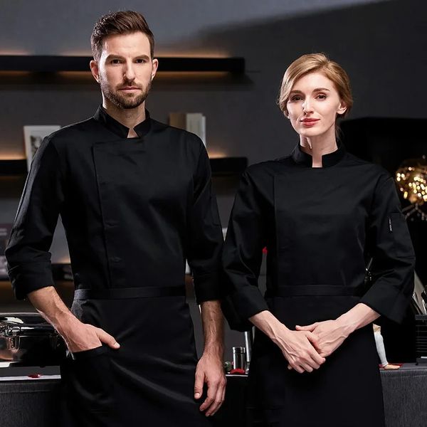 Кухонная униформа с рукавами для ресторана, шеф-повара, официанта для поваров общественного питания 240102