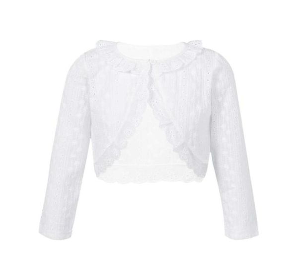 Giacche Giacca da ragazza Bambini Manica lunga Volant Fiore di pizzo Bolero Coprispalle Cardigan corto Compleanno Festa di nozze Abito da principessa Copertura U4946064