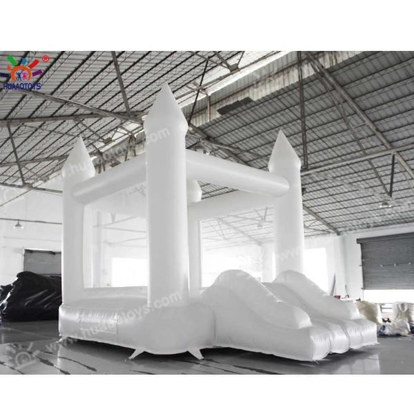 Balanços lua nupcial inflável branco casamento jumper pvc bouncy castelo slide bounce casa para crianças