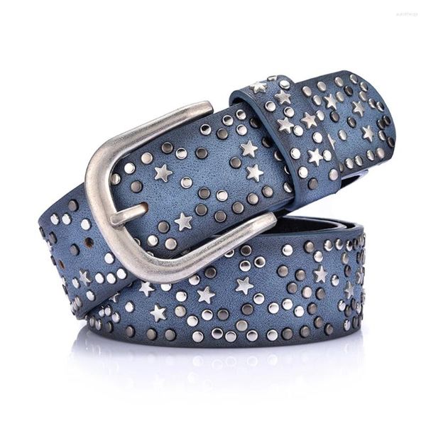 Cinture Moda Cool Rivet Cintura da donna Jeans larghi Stile europeo e americano