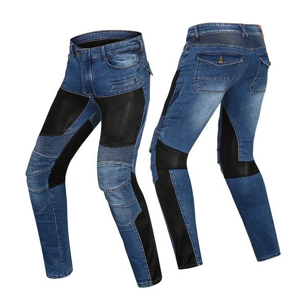 pantaloni da moto traspiranti stile primavera ed estate da motociclista jeans anticaduta uomo donna equipaggiamento protettivo 240102