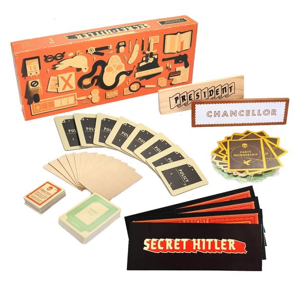 Secret Hitler Brettspiele für Erwachsene, Party, 28 Personen, Geburtstagsfeiertagsspiel, interessantes Puzzlespiel 240103