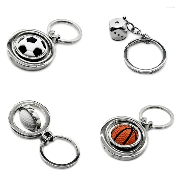 Schlüsselanhänger 3D Hohe Qualität Mini Würfel Schlüsselanhänger Metall Persönlichkeit Mikrofon Fußball Modell Legierung Charme Schlüsselbund Geschenk Auto Ring