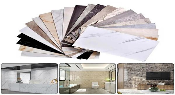 Adesivi murali Moderni spessi piastrelle autoadesive Pavimento in marmo Bagno Sfondi a terra PVC Camera da letto Adesivo per mobili Arredamento della camera5591671
