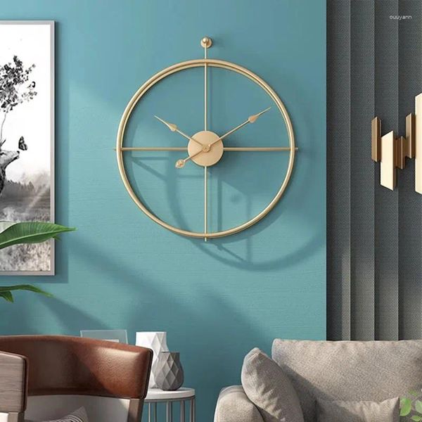 Orologi da parete Orologio moderno di grandi dimensioni Silenzioso minimalista vintage in legno design europeo appeso Reloj De Pared Room Decor