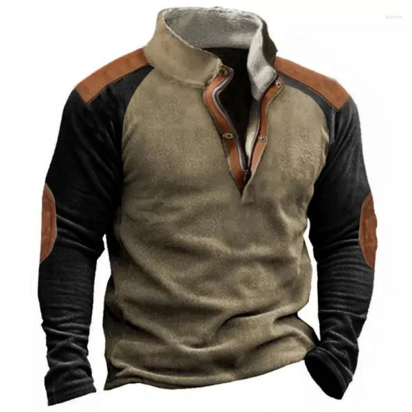 Herren Hoodies Männer Herbst Winter Casual Lose Kleidung Bettler Punk Hip Patchwork Samt Pullover Paare Männlich Moda Streetwear