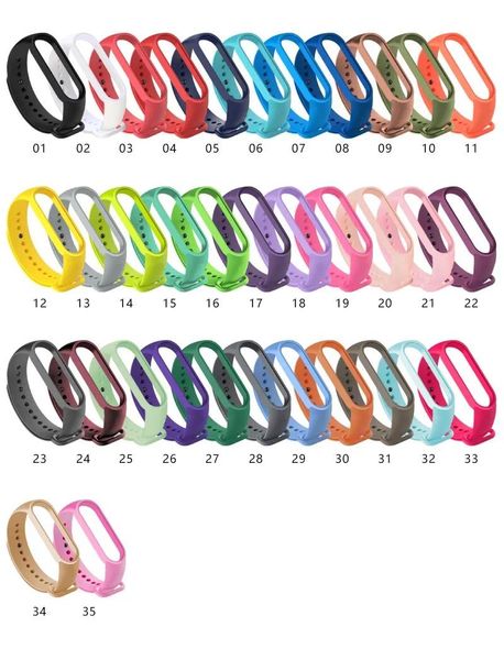 Zubehör 100 Stück/Packung Armband für Xiaomi Band 3 4 5 6 7 Sportuhr Armband Armband Großhandel für Miband