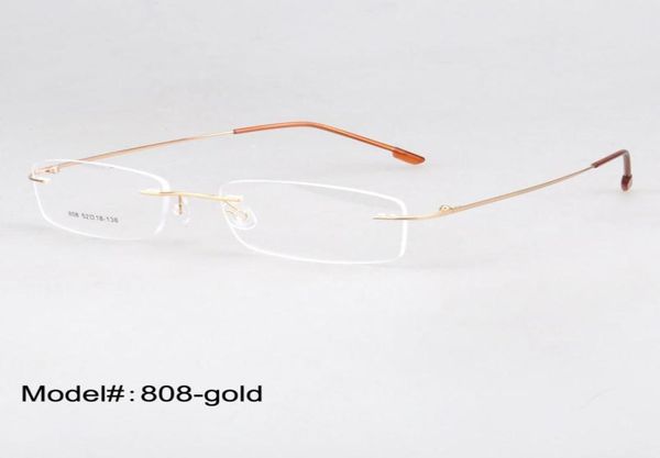 Occhiali da vista con montatura incernierata senza montatura intera e occhiali da vista in titanio con memoria7188708