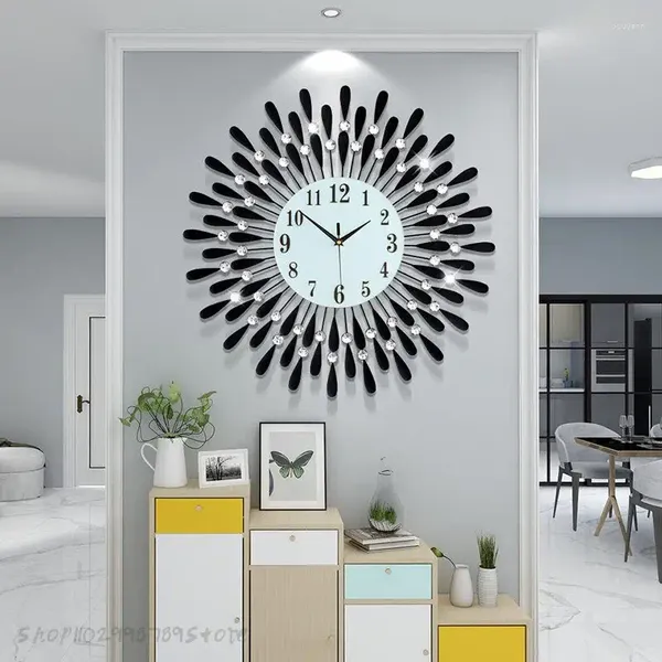 Настенные часы, роскошные креативные гигантские часы для ванной комнаты, гостиной, антикварный круглый декор для спальни, Horloge Art AB50WC