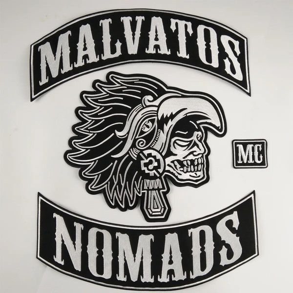 Инструменты, Новое поступление, MC MALVATOS NOMADS, вышитая нашивка большого размера, утюг на заказ, для одежды, байкерская куртка, жилет