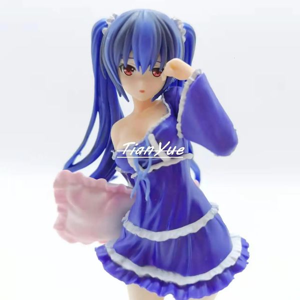 Choujigen Spiel Neptune Black Heart Noire Pyjama mit Kissen Japan 17 PVC Action Figure Spielzeug 23 cm 240103