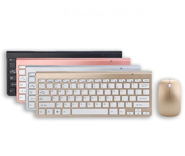 Kabellose Tastatur-Maus-Kombinationen, 24 GHz, tragbare Mini-Tastaturen und Mäuse-Set, Multimedia-Tastatur für Büro-Computer, Desktop-Laptop, TV3445642