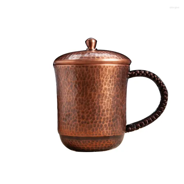 Canecas xícara de chá de cobre pura artesanal espessada personalidade jarra doméstica