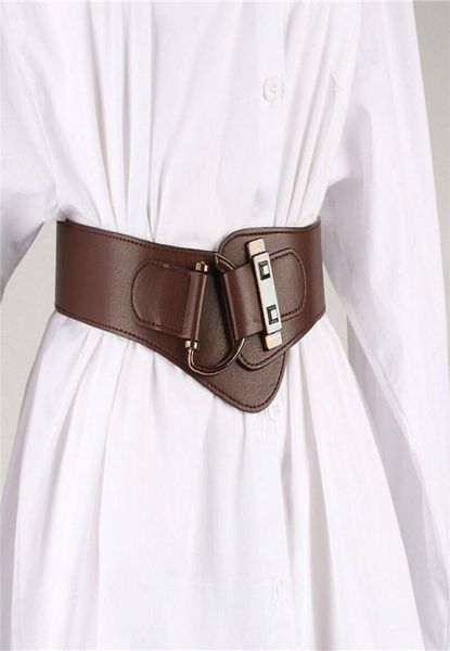 Cintos de alta qualidade senhoras moda casual vintage elástico espartilho largo cinto vestido camisa decoração para womenbelts2616689