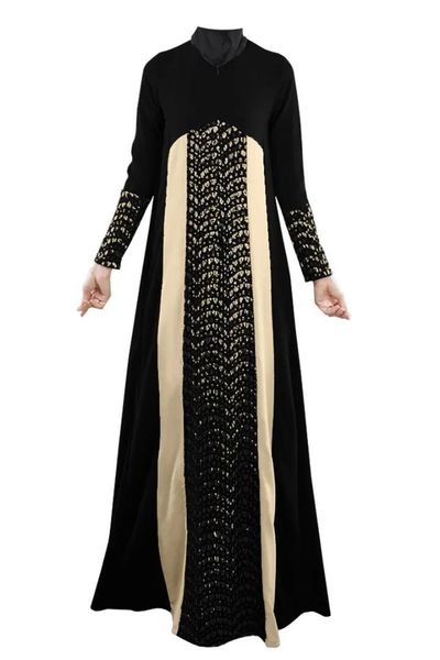Одежда 2018 г. модная открытая исламская одежда хиджаб черное платье Абая арабская женская одежда Малайзия Дубай платье Абая B8020