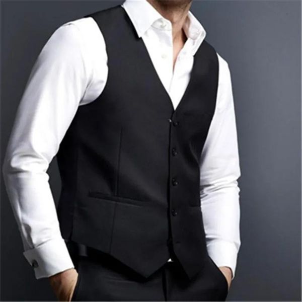 Blazer classico gilet da uomo nero gilet da sposa gilet da uomo slim fit nuova moda migliori uomini gilet da uomo stile britannico costume made 677