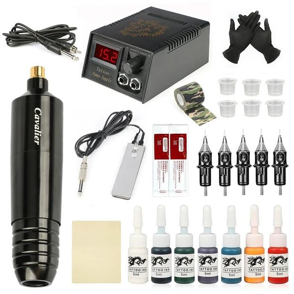 Macchina professionale per tatuaggio Hine Kit Tattoo Power Penna rotativa con ago per cartuccia Trucco permanente Hine Tattoo Artista principiante