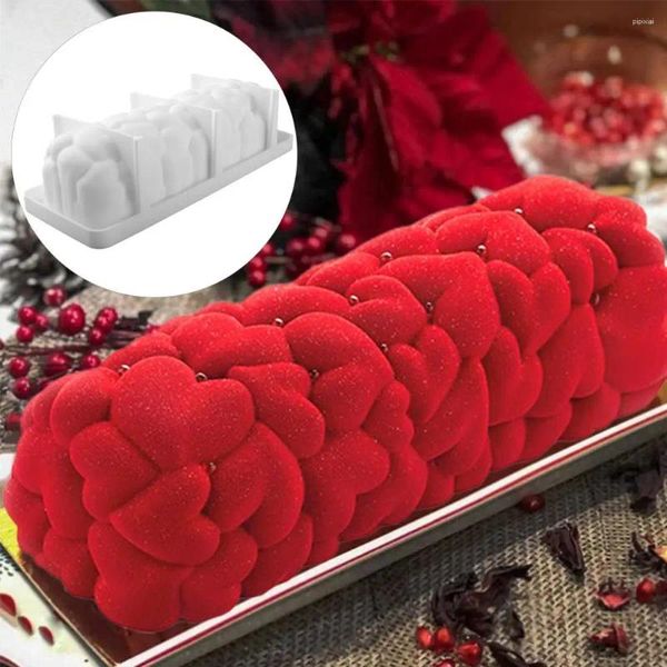 Формы для выпечки, силиконовая форма для дня Святого Валентина, торт в форме сердца, пищевые принадлежности для мусса, термостойкая кухня