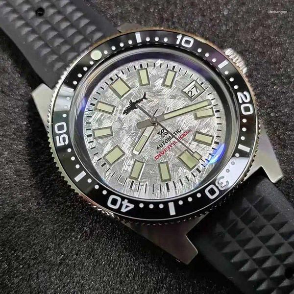 Relógios de pulso Heimdallr Top 62mas Men's Dive Watch Frost Snowflake Dial 300m Resistência à Água NH35 Sapphire Automático Pulso Mecânico