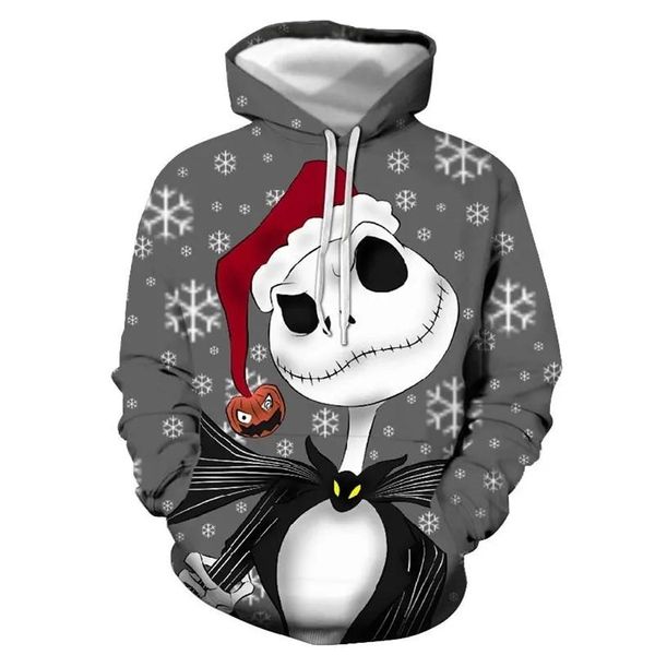 Moletom com capuz infantil Halloween Pesadelo antes do Natal Jack Skellington Michael Myers Meninos/Meninas Impressão 3D Hoodies Engraçados Pulôver Casacos LJ