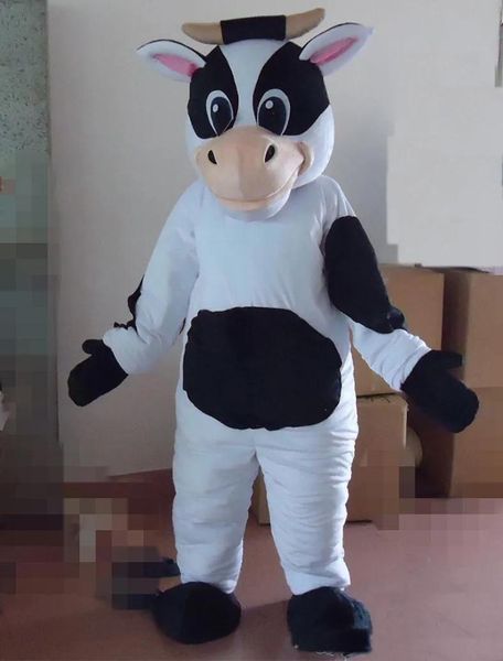 Костюмы 2019, фабричная распродажа, горячий черно-белый костюм талисмана молочных коров для взрослых, который можно носить на продажу