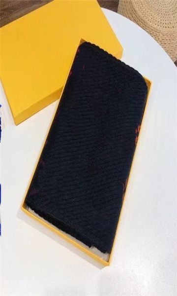 Lenço de lã mistura moda cor cashmere inverno quente marca designer carta cabo padrão clássico longo 180cm 309543006