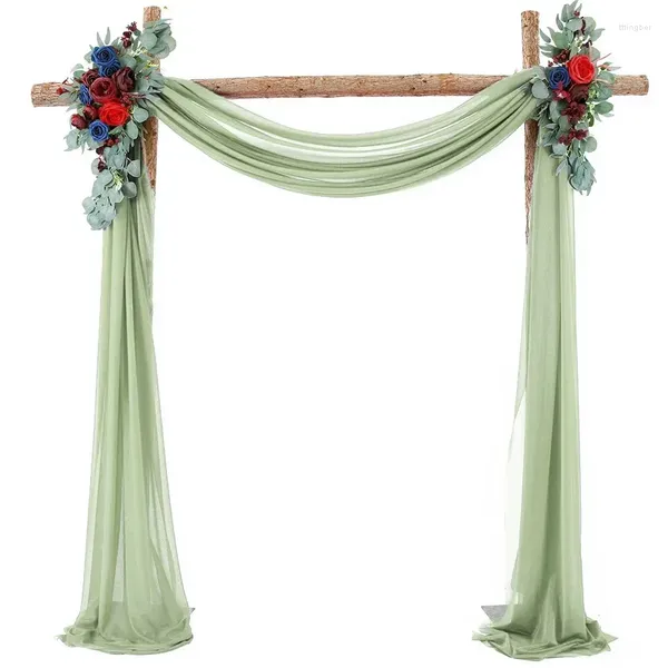 Festa favor casamento seda tule chiffon tecido drapeado cortina arco drape pura noiva para ser cortinas para decoração