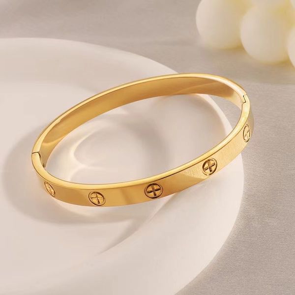 2024 Nuovo Top Designer Vite Bracciale Moda Gioielli di lusso Braccialetti Braccialetti in oro rosa 18 carati Bracciale in oro argento Braccialetti con diamanti in acciaio Braccialetti per uomo Donna