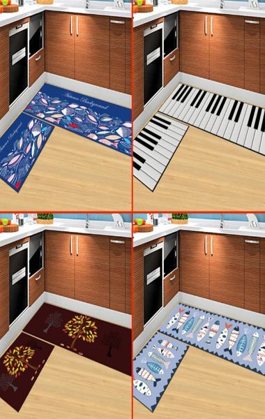 Le ultime tendenze del mondo 3D foglie pietre cartoni animati pianoforte tappeto ultra confortevole 13 modelli 5820639