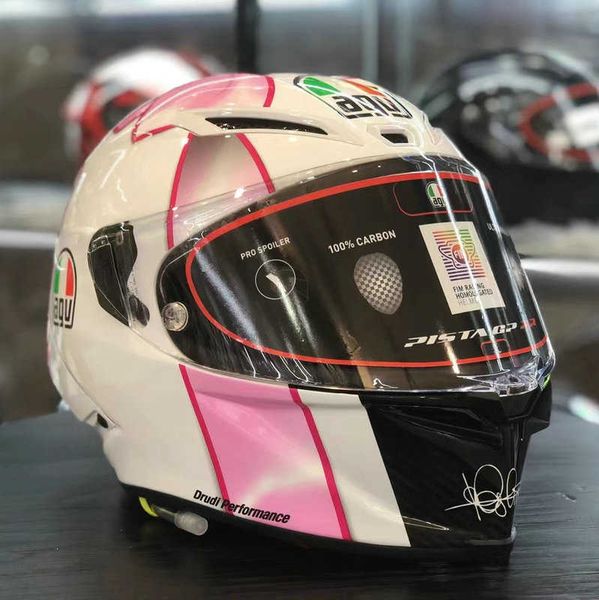 Helme Moto AGV Motorrad Design Sicherheit Komfort Agv Pista Gp Rr Misano Herren und Damen Limited Edition Motorrad Lokomotive Kohlefaser Bogenhelm UTBG