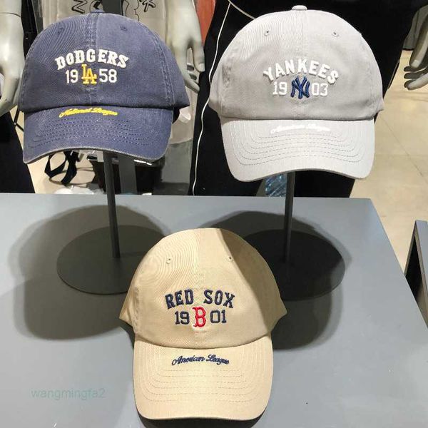 2024 Nuovo Designer Hatkorean Mlb Ricamato Piccola Lettera Alla Moda di Baseball Studentessa Ny Yankees Duck Tongue Cowboy