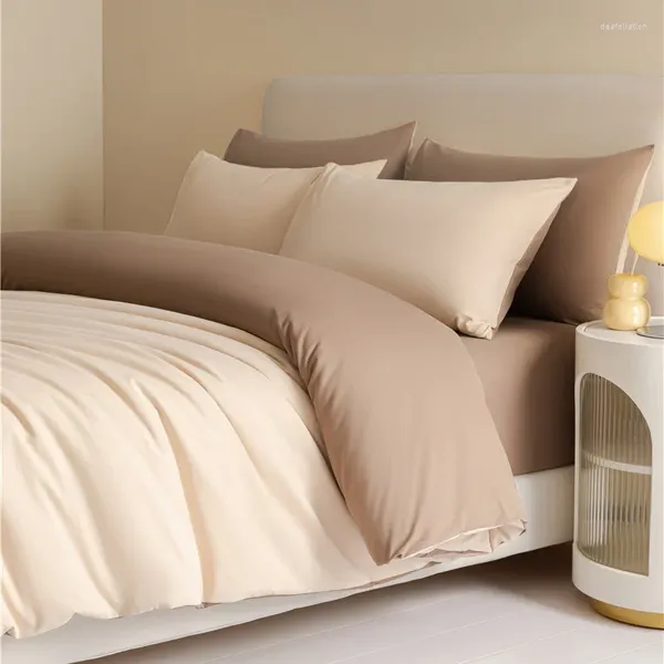 Yatak Setleri 60'lar Kalın Uzun Zımba Pamuk Zımparalama Takılmış Yatak Sayfası Dört Parça Seti Tüm Kış Sıcak Çarşı Yorgan Kapakları