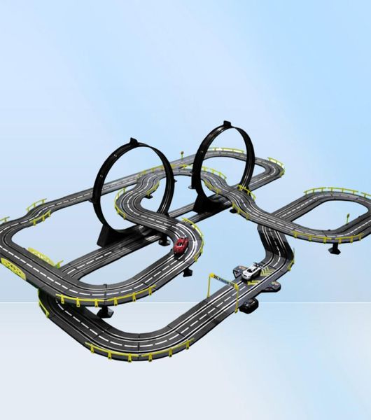 Modellino auto 1/43 Accessori ferroviari RC Giocattolo Pista elettrica Veicolo Doppia battaglia Speedway Circuito slot professionale Rac2047300