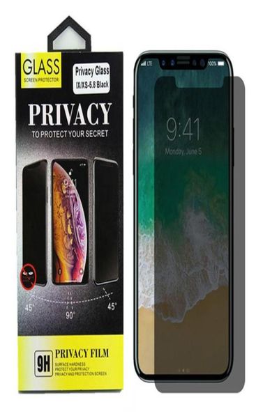 Защитная пленка для экрана Privacy AntiSpy для iPhone 12 Mini 11 Pro XS Max XR 8 7 6 Se, закаленное стекло, твердость 9H 6414800