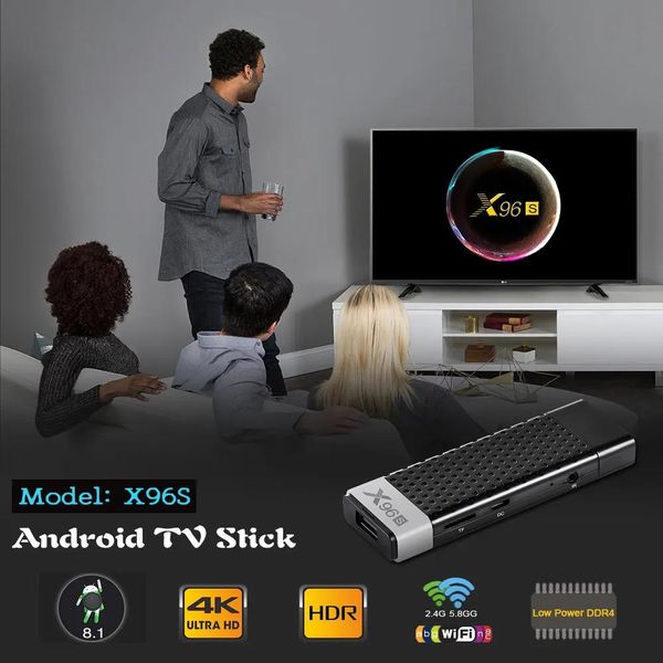 Box Smart TV Stick Android 9.0 TV Box X96S Amlogic S905Y2 DDR3 2 GB 16 GB X96 Mini PC 2,4 G WiFi Bluetooth 4,2 TV Dongle 4K Media Player