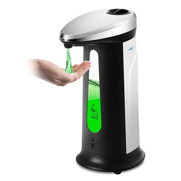 Dispensador Dispensador de sabão líquido automático 400ml Sensor inteligente sem toque Desnutador ABS Dispensador para sabonete de banheiro de cozinha Dispensador GGA1660