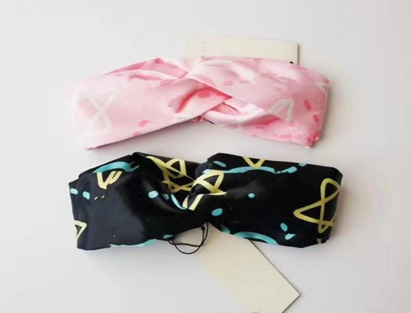 Designer de seda headbands headwraps para mulheres qualidade moda estrelas estilo faixa cabelo bandana dropship2948057