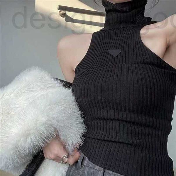 Damen-Tanks, Camis, Designer P, Damenwesten, Deisgner-Hemden, ärmellos, hoher Halsausschnitt, Damen-T-Shirts, Hemd, Damen, schmale Weste, weiche Seide, T-Shirts, kurze Oberteile, asiatische Größe S-XL