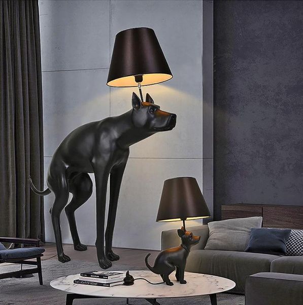 Lampade da terra Lampada Premium Nordic Soggiorno Camera da letto Studio Bambini039s Art Animal Black Dog Table2062929