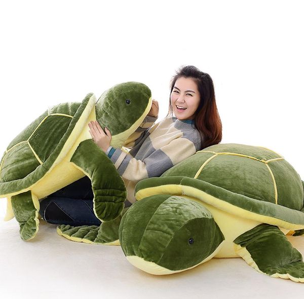 Dorimytrader Jumbo Tier Schildkröte Stofftiere Puppe Weiches Riesenplüschtier Schildkröte Spielzeug Kissen für Kinder Geschenk 59 Zoll 150 cm DY607225028