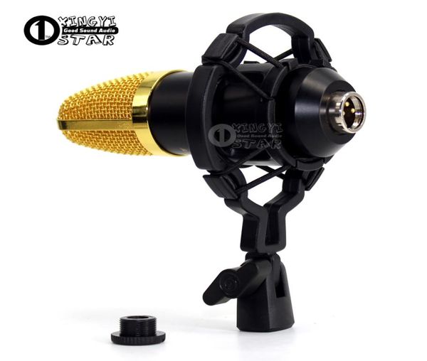 Universal preto estúdio de gravação microfone suporte montagem choque condensador mic suporte braçadeira microfone clipe pc computador transmissão cantando s9997596