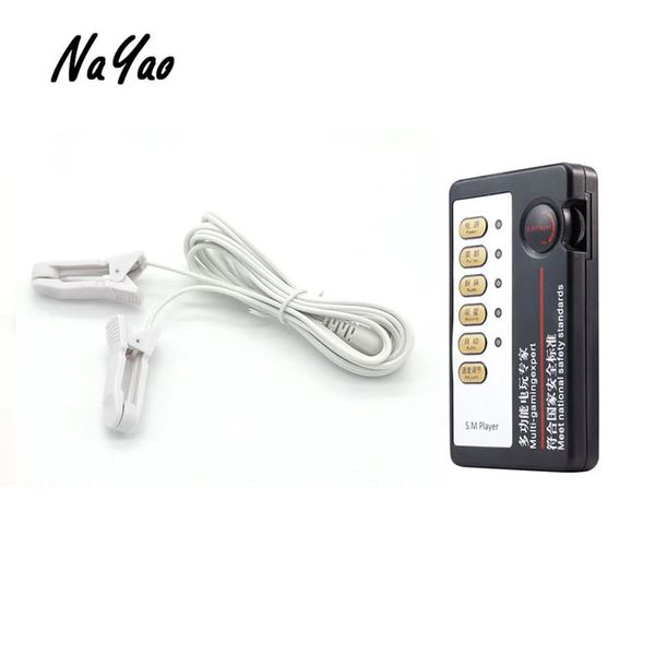 Morsetti per capezzoli elettroshock Clip giocattoli sessuali Due uscite elettriche a tema host economico DJX2083 240102