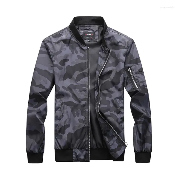 Giacche da uomo Moda Camouflage Uomo Bomber Giacca Hip Hop Patch Disegni Cappotto pilota slim fit Plus Size 5XL 6XL 7XL