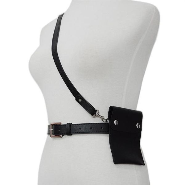 Cintos 2021 Black Belt Bag Moda Senhoras Ombro com Fivela Decoração Vestido Mulher QZ0112293N